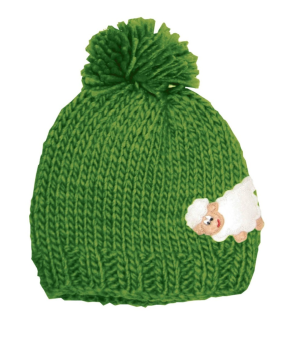 Green Sheep Kids Knit Hat